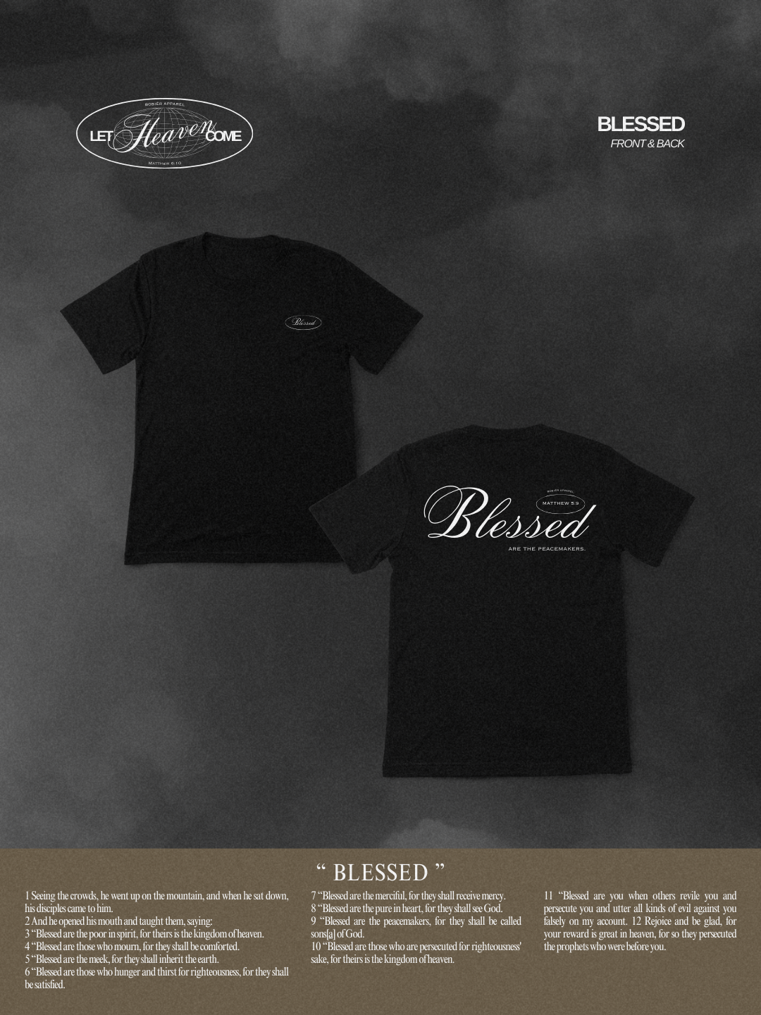 "BLESSED" Shirt - Black