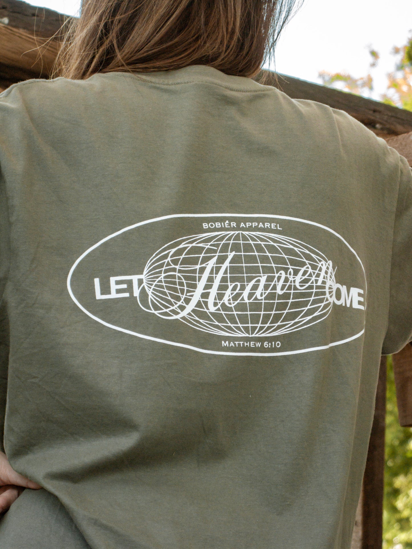 "LET HEAVEN COME" Shirt - Sage
