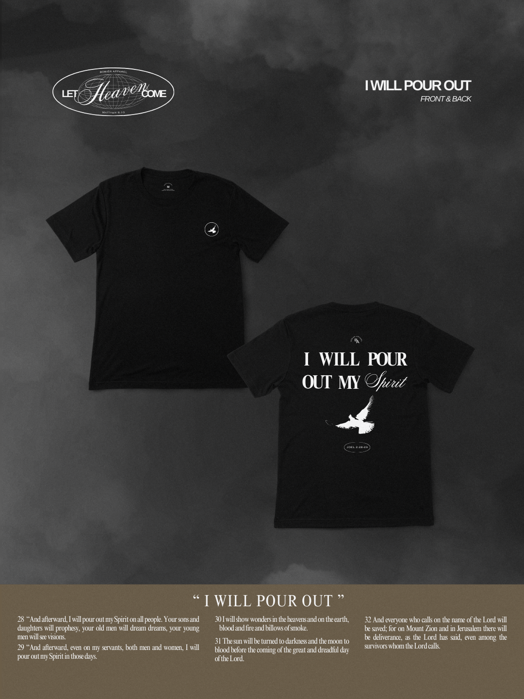 "I WILL POUR OUT" Shirt - Black