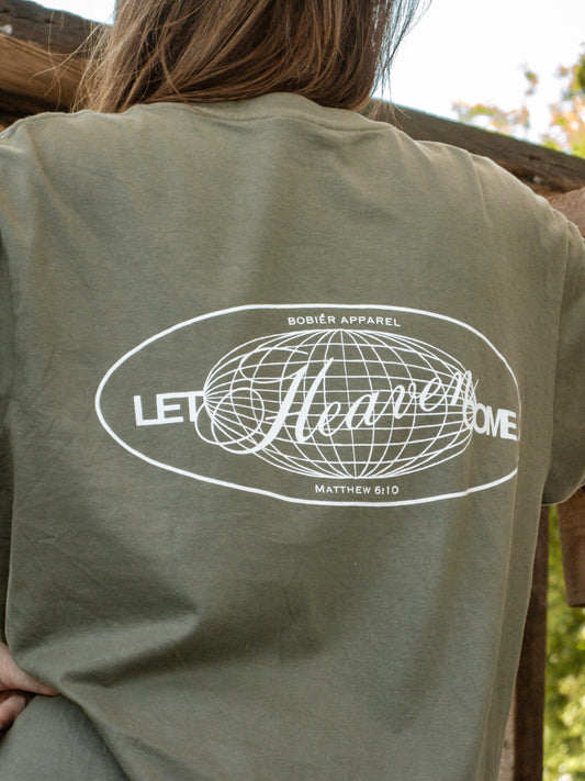 "LET HEAVEN COME" Shirt - Sage